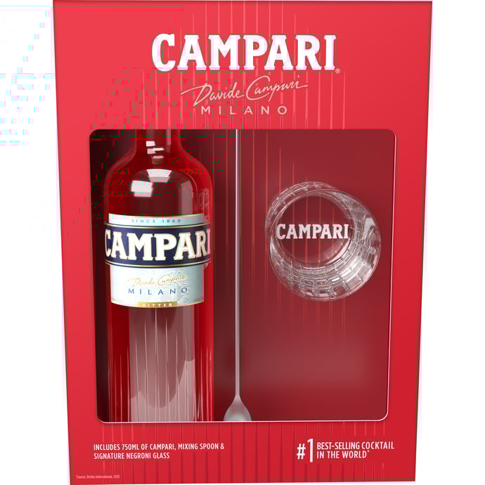 Campari Aperitif with Glass