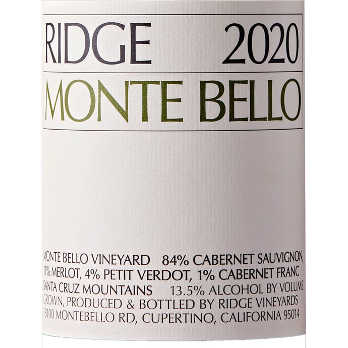 Ridge Monte Bello 2020