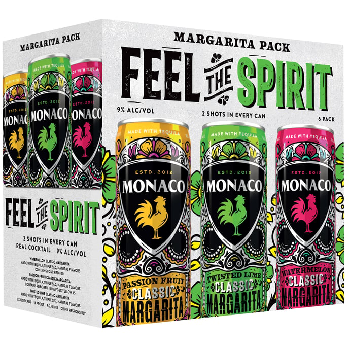 Monaco Margarita Variety Pack 6 Pack Cans