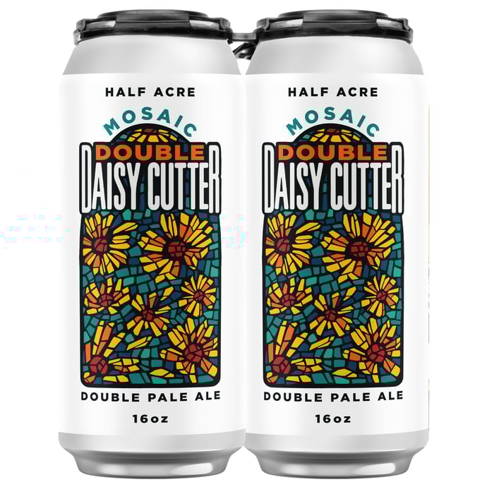 Half Acre Mosaic Double Daisy Cutter 4 pack of 16 oz Can