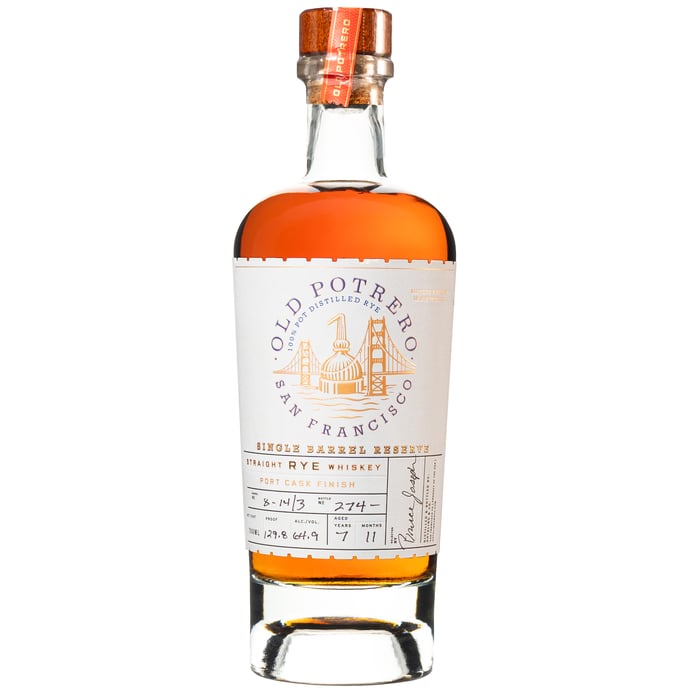 Old Potrero 7 year 11 month old Cask Strength Straight Rye Single Cask # 3 8-14/3 Binny's Handpicked