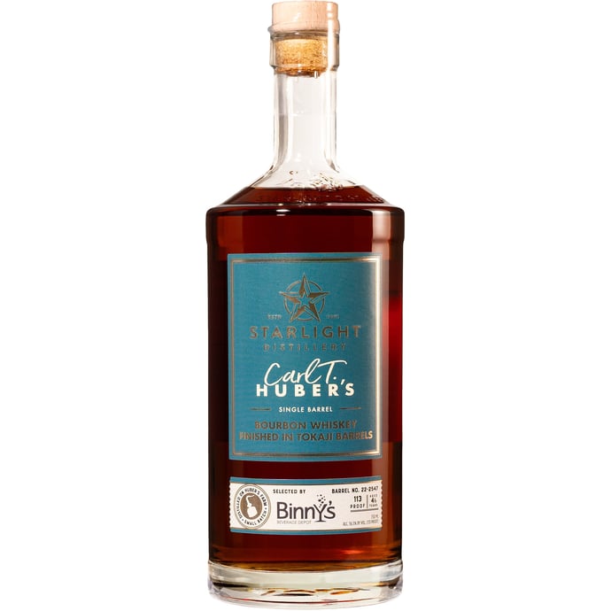 Huber's Starlight Distillery Bourbon Finished in Tokaji Cask # 22-2547 Binny's Handpicked