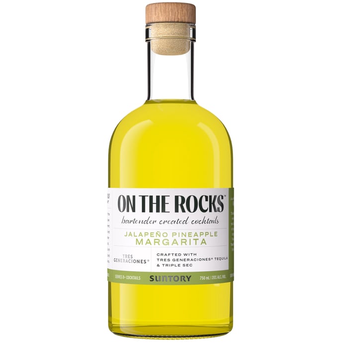 On The Rocks Premium Cocktails The Jalapeno Pineapple Margarita made with Tres Generaciones Tequila