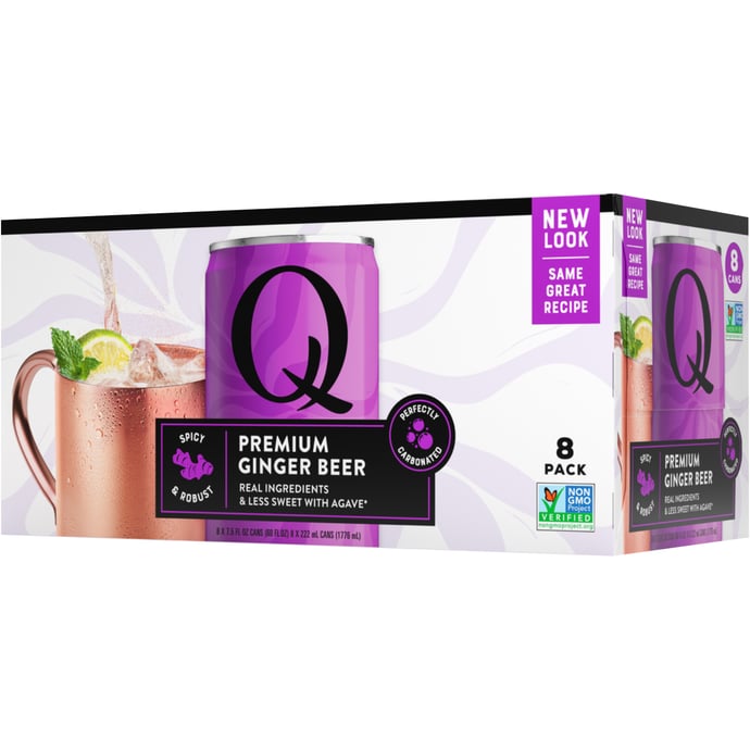 Q Ginger Beer 8pk Cans