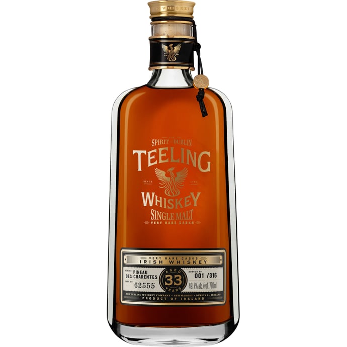 Teeling 33 year old Irish Single Malt Finished in Pinot des Charentes Cask Very Rare Casks Collection