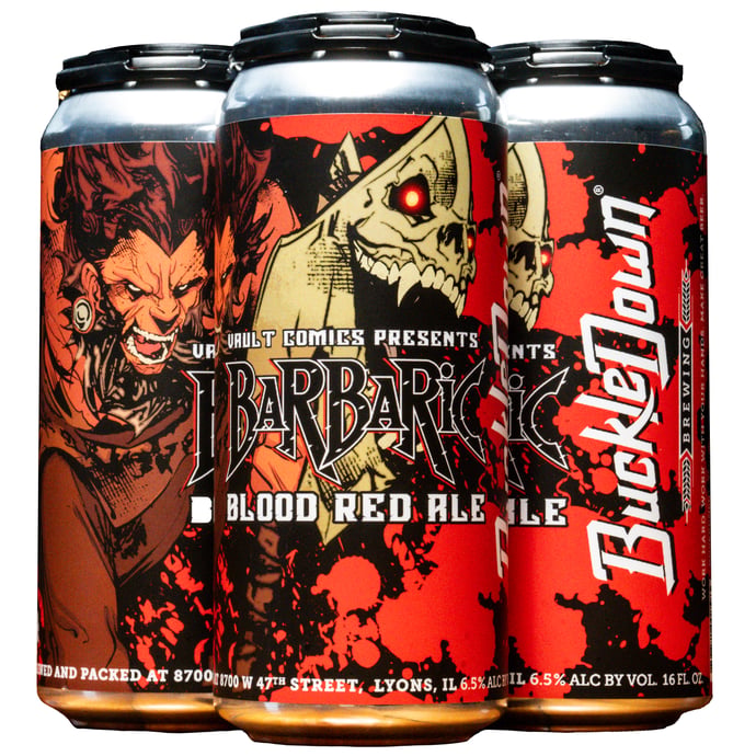 BuckleDown Barbaric Blood Red Ale collaboration with Vault Comics