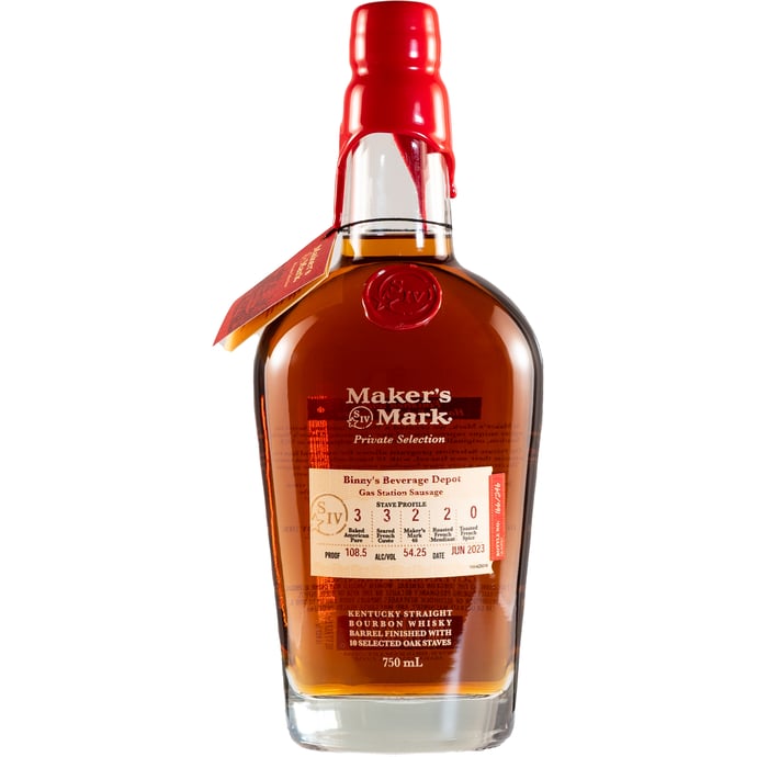 Maker's Mark Private Select Gas Station Sausage 3 P2 3 Cu 2 46 2 Mn Binny's Handpicked