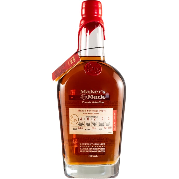 Maker's Mark Private Select Gun Store Ham 4 P2 2 46 2 Mn 2 Sp Binny's Handpicked