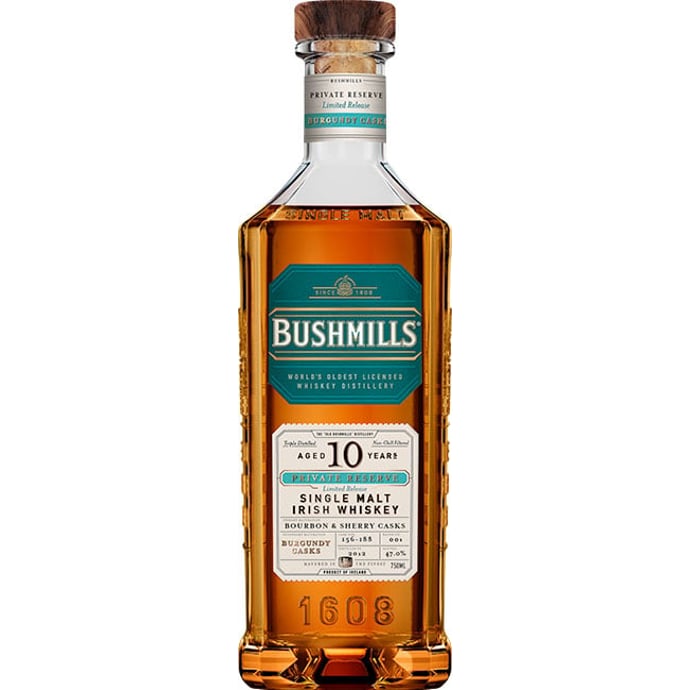 Bushmills 10 year old ex Burgundy Cask Irish Single Malt Limited Release