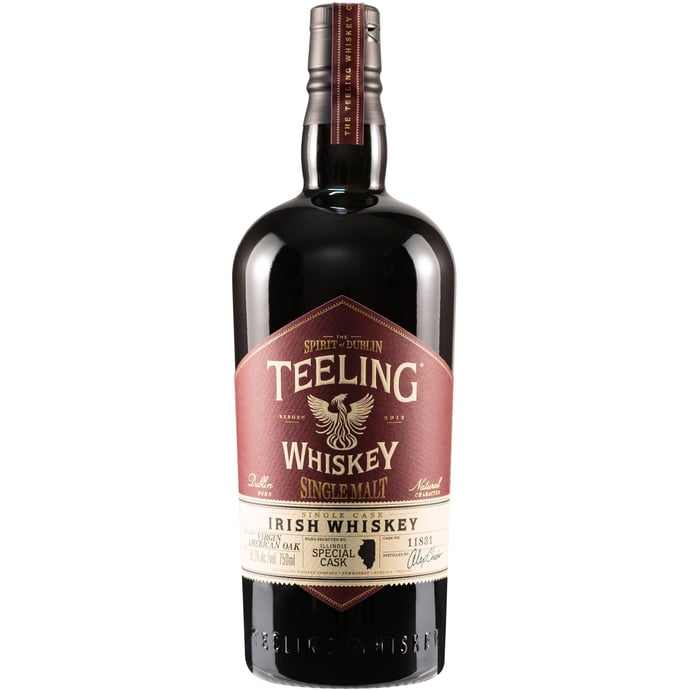 Teeling Single Malt Irish Whiskey aged in Virgin American Oak Cask # 11831 IL Special Cask