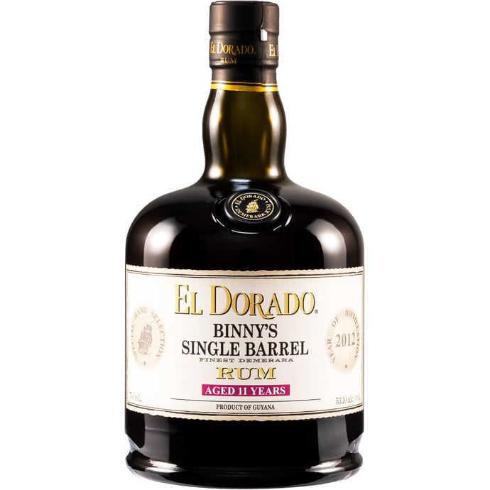 El Dorado 11 year old Single Barrel 031/2023 Binny's Handpicked from Coffey Savalle and Versailles Wooden Pot Stills