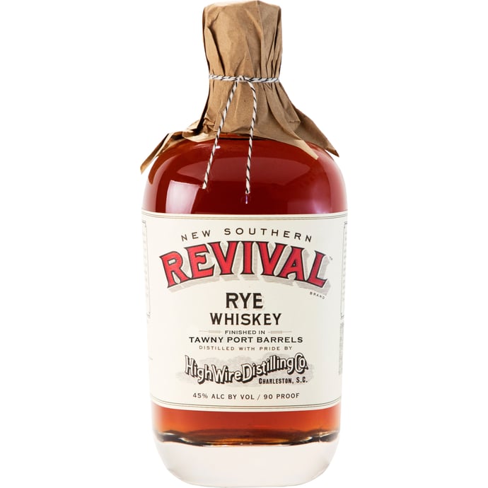 High Wire Distilling New Southern Revival 100% Abruzzi Rye Whiskey Tawny Portwood Finish