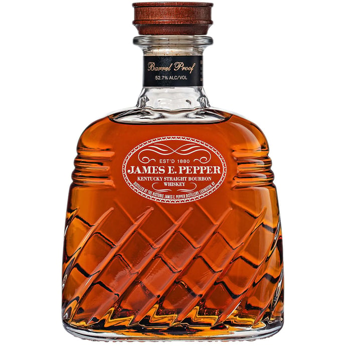 James E. Pepper Barrel Proof Kentucky Straight Bourbon Decanter