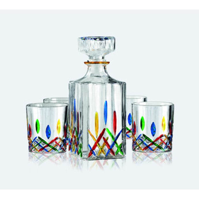 Godinger Venice 5pc Decanter Set