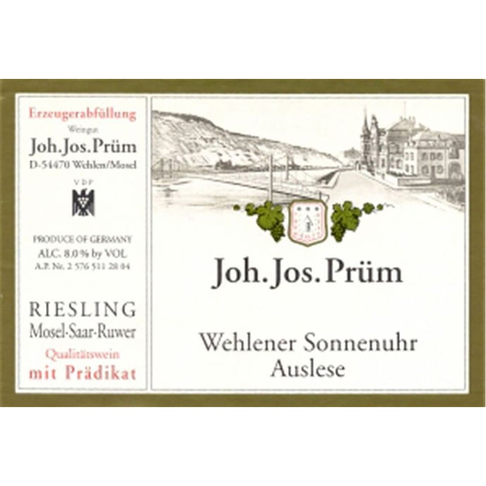 J J Prum Wehlener Sonnenuhr Riesling Auslese 2022