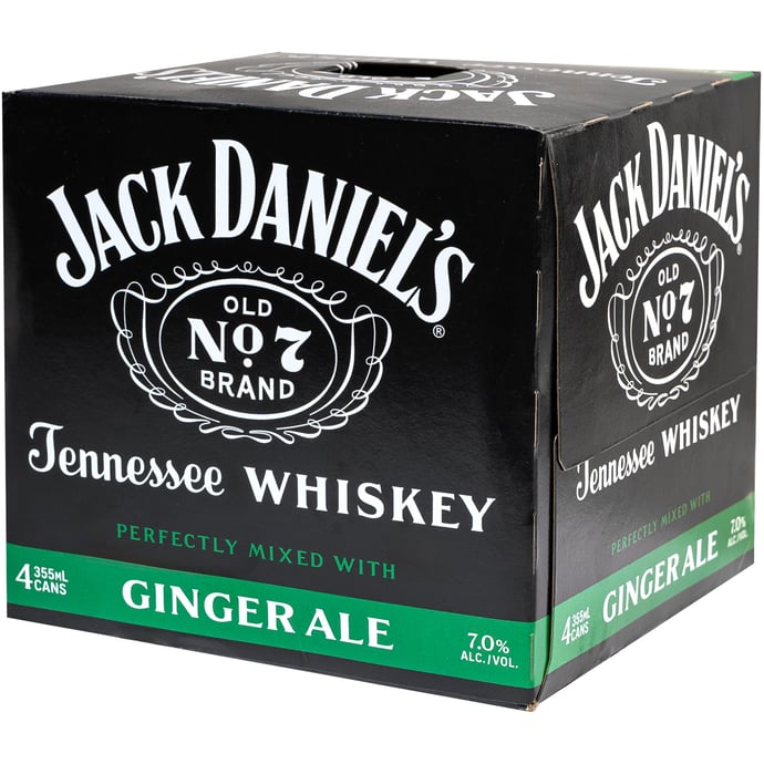 Jack Daniel's Jack and Ginger 4 Pack Cans