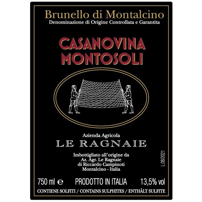 Le Ragnaie Brunello di Montalcino Casanovina Montosoli 2019