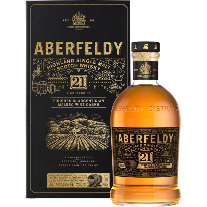 Aberfeldy 21 year old Aregentine Malbec Cask Finish Exceptional Cask Series