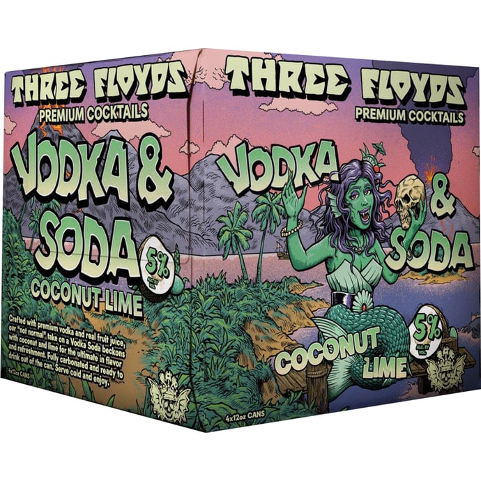 Three Floyds Vodka & Soda Coconut Lime 4 Pack Cans