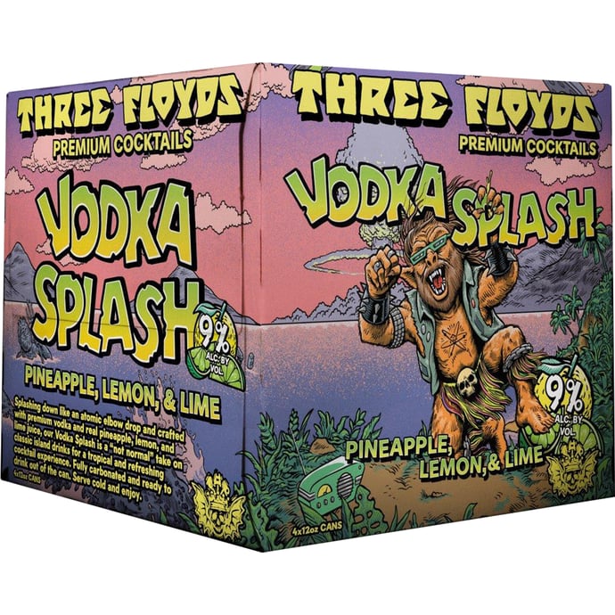 Three Floyds Vodka Splash Pineapple Lemon & Lime 4 Pack Cans