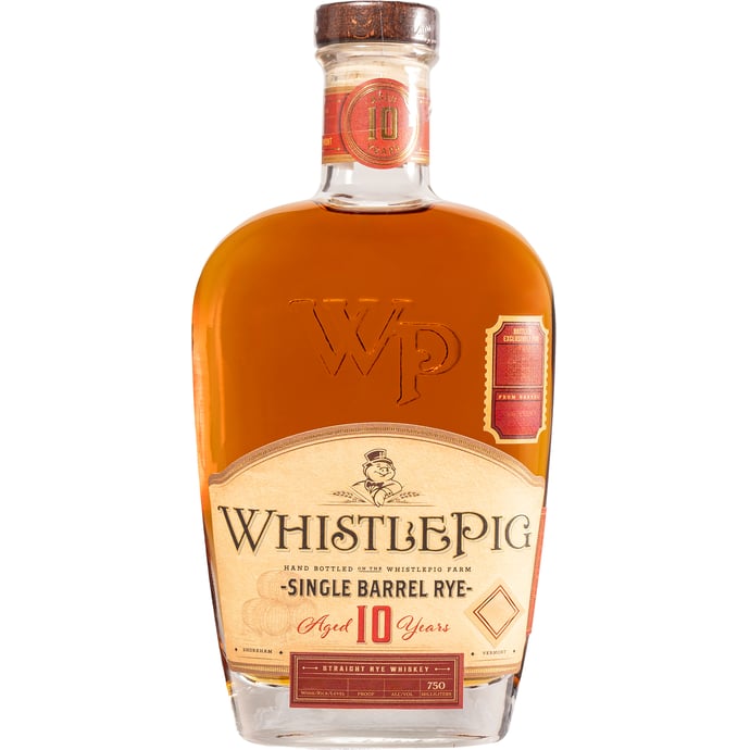 WhistlePig 10 year old Rye Single Barrel #177030 E. Ronzonii Binny's Handpicked