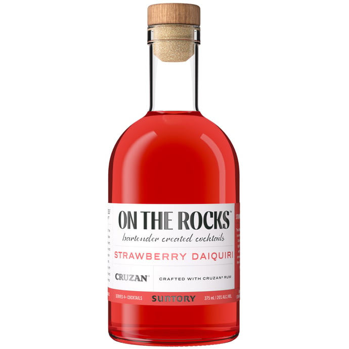 On The Rocks Premium Cocktails The Strawberry Daiquiri Made With Cruzan Rum