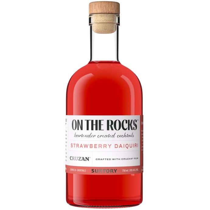On The Rocks Premium Cocktails The Strawberry Daiquiri Made With Cruzan Rum