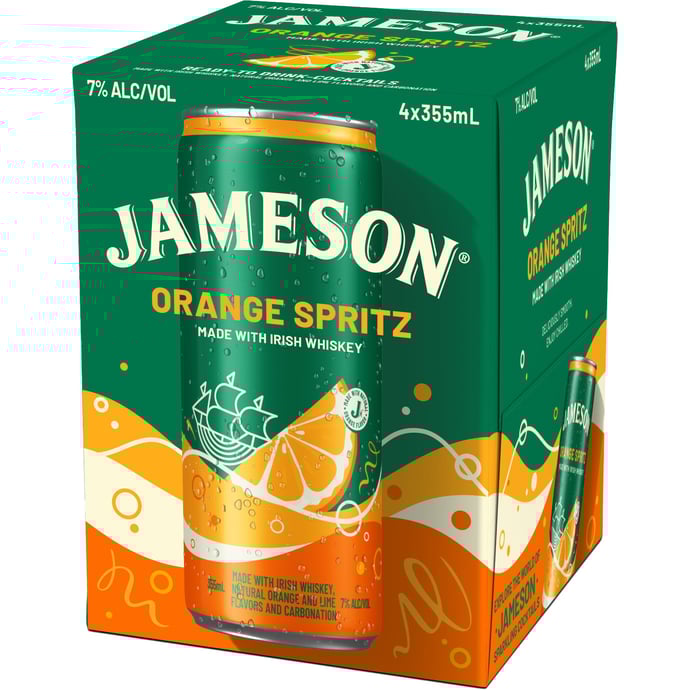 Jameson Orange Spritz 4 Pack Cans