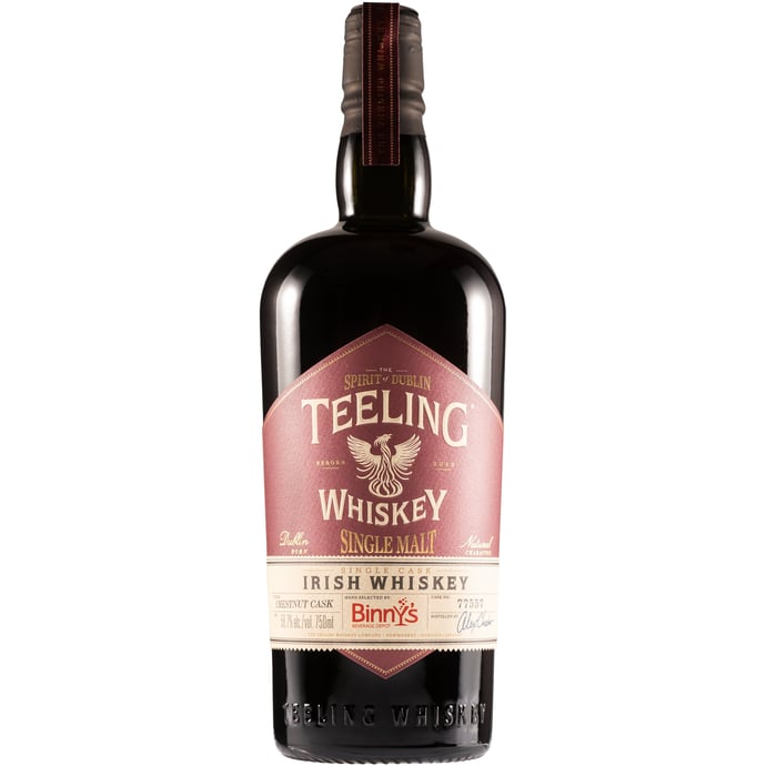 Teeling Irish Single Malt finished in Virgin Chestnut Wood Cask # 77557 Binny's Handpicked
