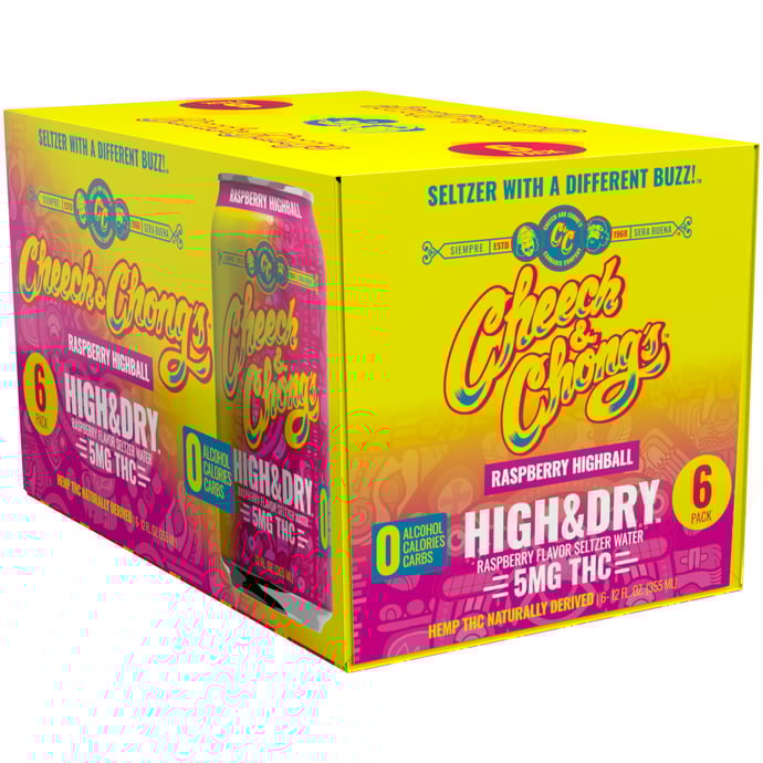 Cheech and Chong Raspberry Highball THC Seltzer 5MG