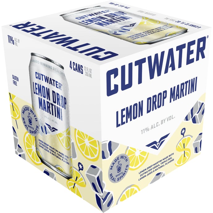 Cutwater Spirits Lemon Drop Martini Ready to Drink Cocktail