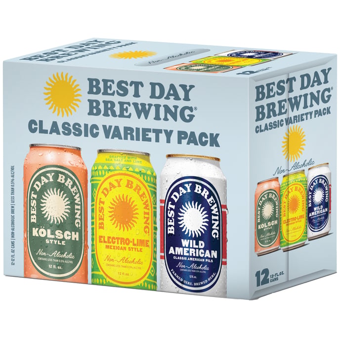 Best Day Brewing Classic Variety Pack Non-Alcoholic