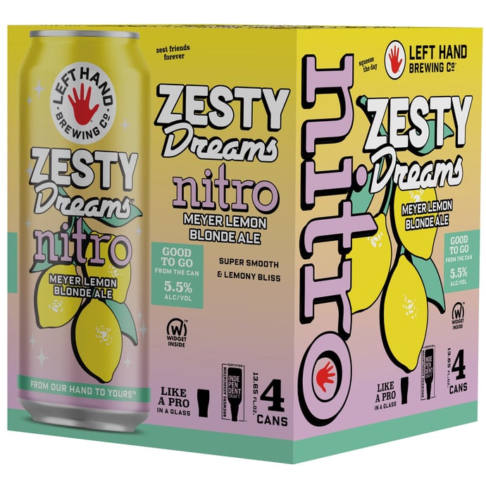 Left Hand Zesty Dreams Nitro 4 pack of 13.6 oz Can