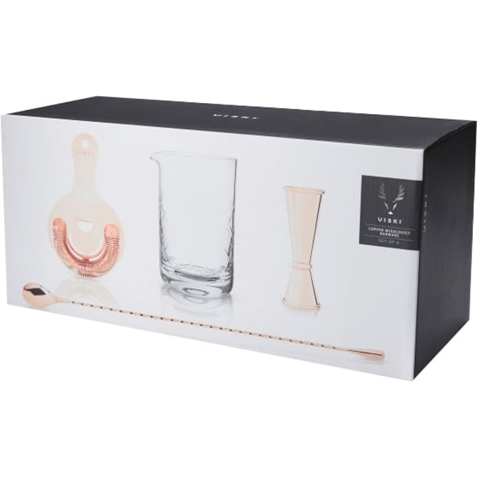 Viski 4pc Mixologist Barware Set Copper