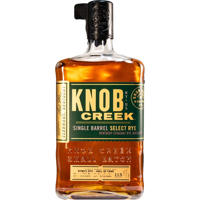 Knob Creek Ryno's Rye Single Barrel Hall of Fame K-4-7 15E5 Ryno Handpicked