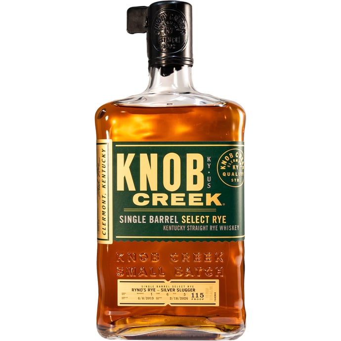 Knob Creek Ryno's Rye Single Barrel Silver Slugger 1-6-5 15F8 Ryno Handpicked