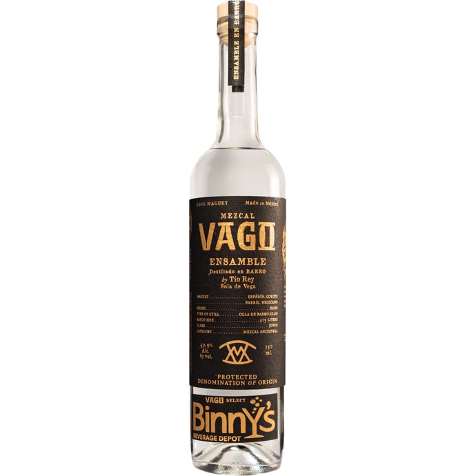Mezcal Vago 54% Espadin 20% Coyote 17% Barril 9% Mexicano by Tio Rey Binny's Ensamble