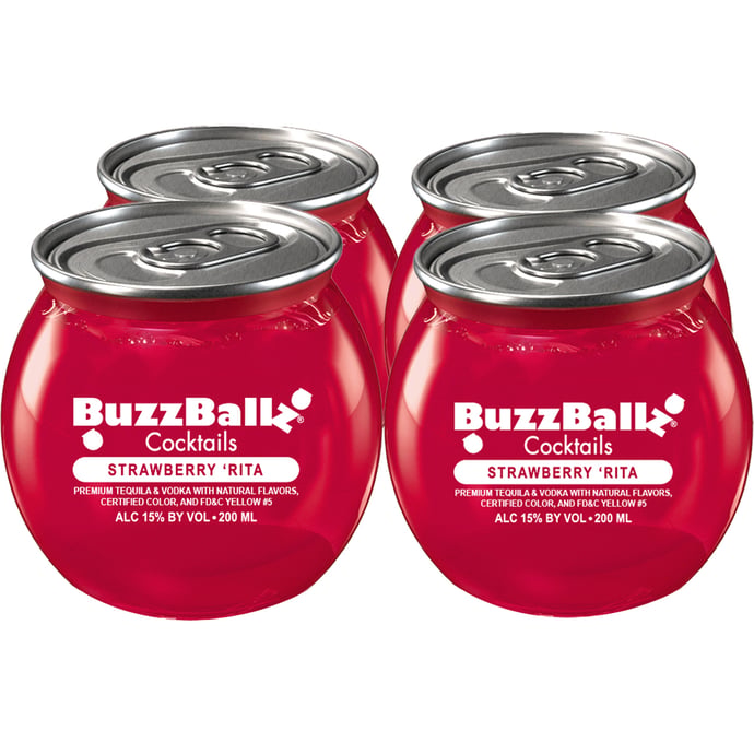 Buzzballz Strawberry 'Rita 4 Packs