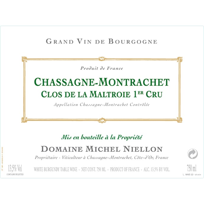 Michel Niellon Chassagne Montrachet La Maltroie 2022