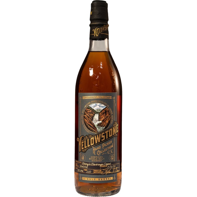 Yellowstone American Single Malt Single Barrel # SM056 Binny's Handpicked