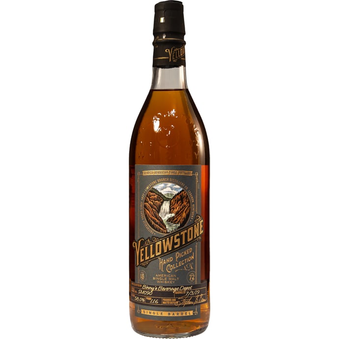 Yellowstone American Single Malt Single Barrel # SM090 Binny's Handpicked
