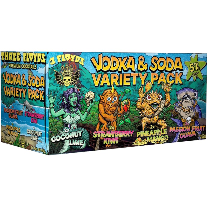 Three Floyds Vodka Soda Variety 8 Pack Cans