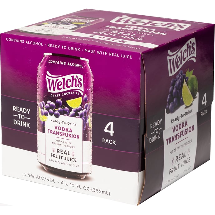 Welch's Vodka Transfusion 4 Pack Cans