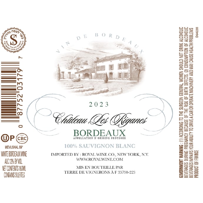 Chateau Les Riganes Blanc 2023