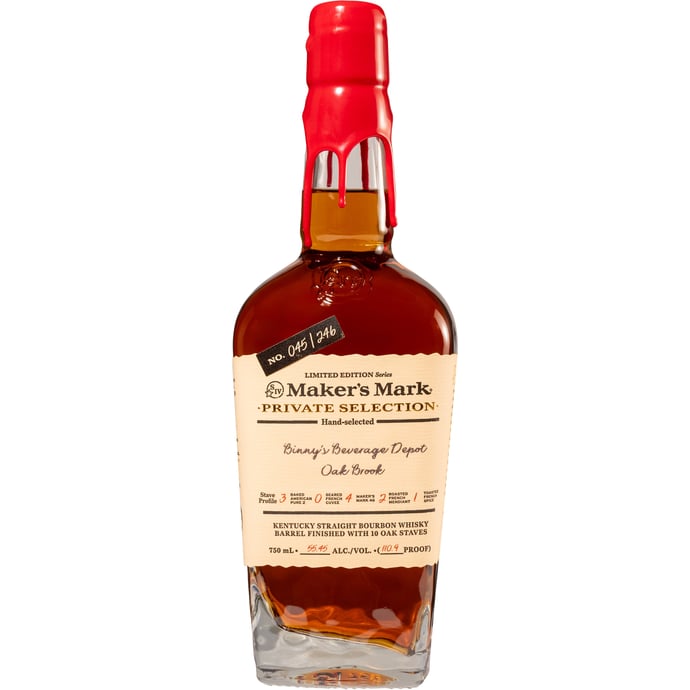 Maker's Mark Private Select Oak Brook 3 P2 4 46 2 Mn 1 Sp Binny's Handpicked
