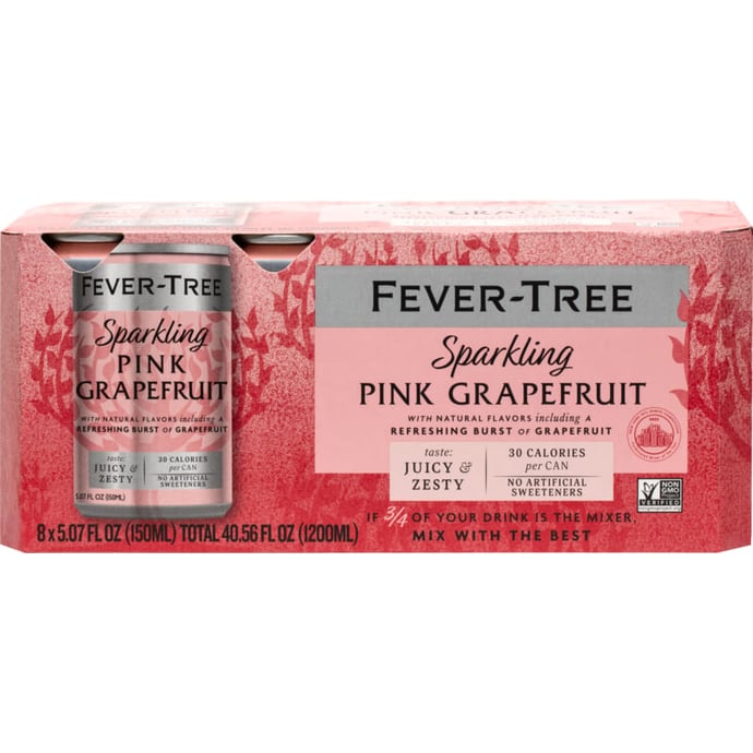 Fever Tree Pink Grapefruit 8 Pack Cans