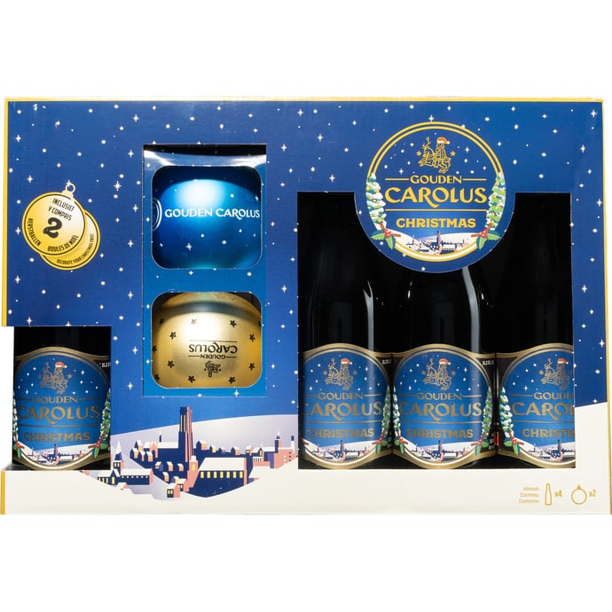 Gouden Carolus Christmas Ale Gift Set with Ornaments