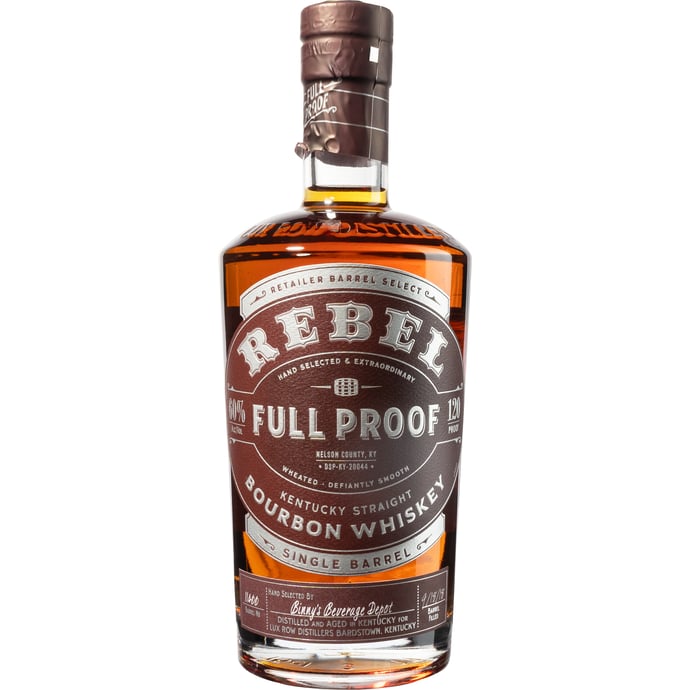 Rebel Distiller's Collection 120 Proof Wheated Bourbon Single Barrel # 11400 Binny's Handpicked