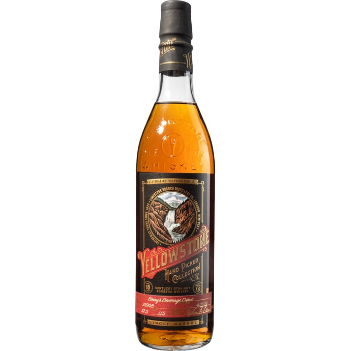 Yellowstone Handpicked Collection 119 Proof Bourbon Single Barrel # 6959 Binny's Handpicked
