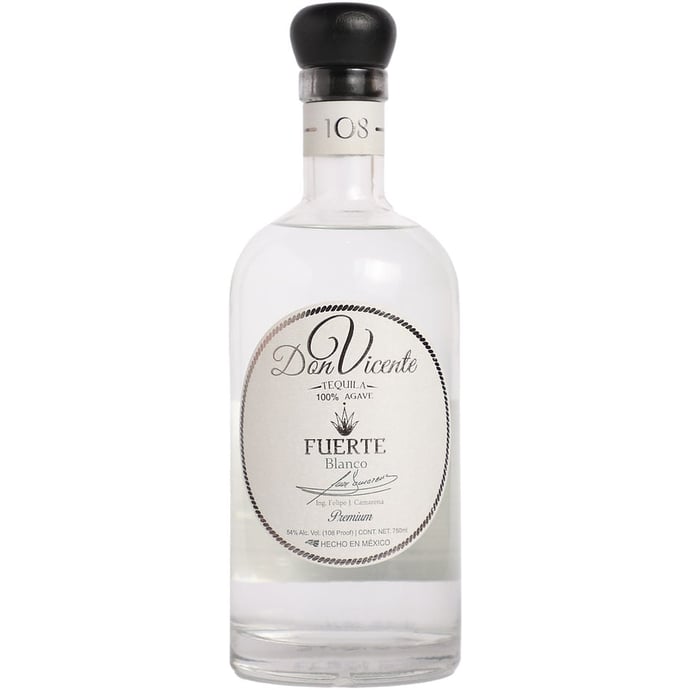 Don Vicente Fuerte Blanco High Proof Tequila From el Pandillo Distillery